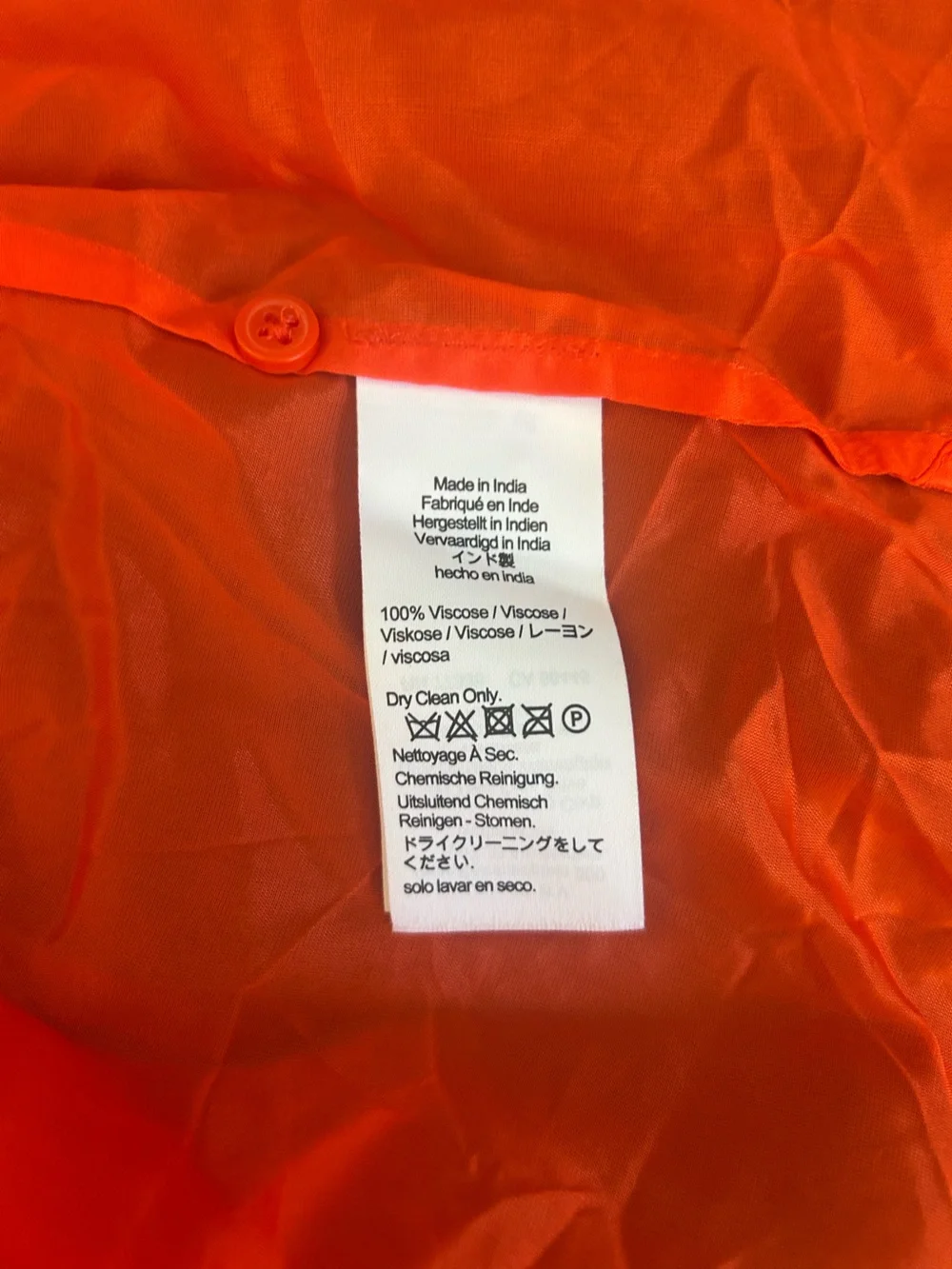 J. Crew orange Button-Down Casual Shirt